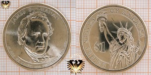 1 Dollar, USA, 2010, D, James Buchanan, 15th President 1857-1861