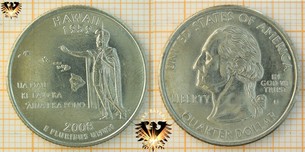 Quarter Dollar, USA, 2008, D, Hawaii, 1912,  Vorschaubild