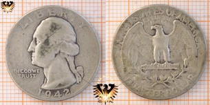 25 Cents, 1 Quarter Dollar,  USA, 1942, Washington Quarter, 1932-1964