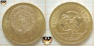Goldmünze aus Mexiko- 20 Pesos in Gold | Hier Einkaufen und Verkaufen