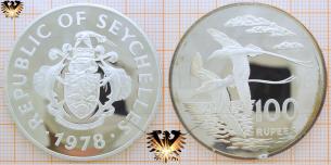 Weißschwanz-Tropikvogel: 100 Rupees 1978, Seychellen